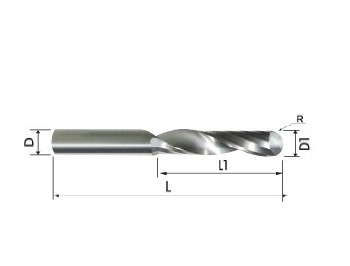 單刃螺旋球頭銑刀